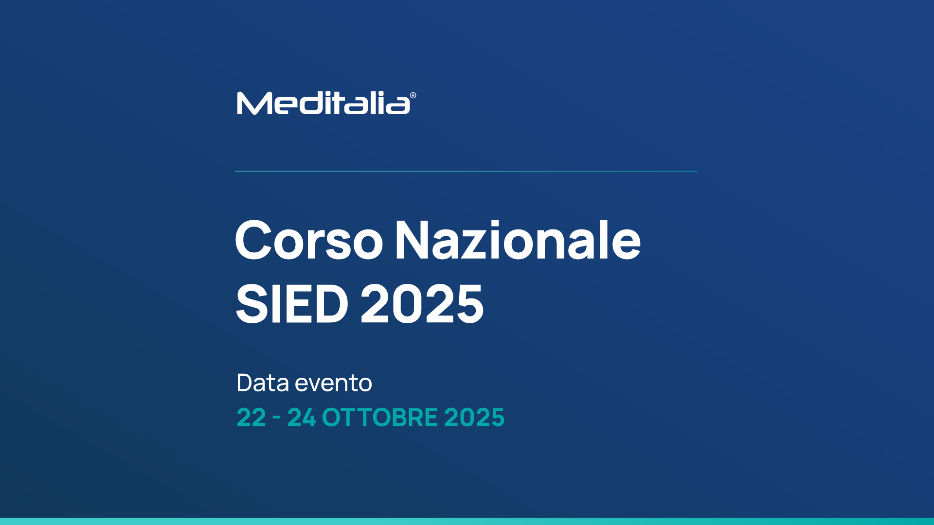 Corso nazionale SIED 2025
